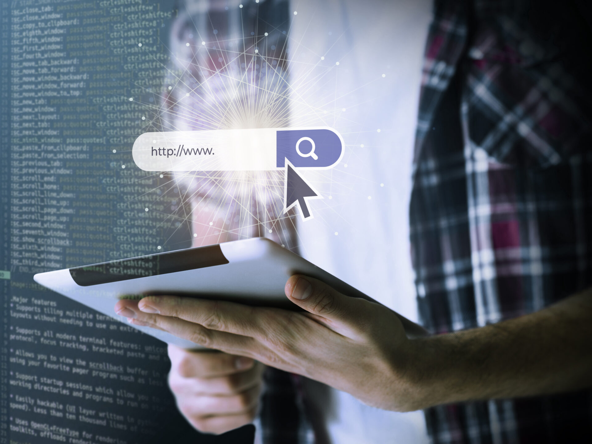 Person working html on computer